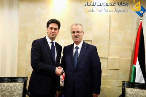 الحمد الله يؤكد أهمية التدخل البريطاني للتنقيب عن الغاز في غزة