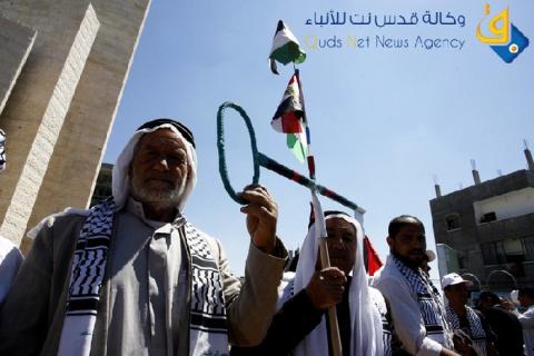 صور.. مشاركون بمسيرة برفح "حق العودة لن يسقط"