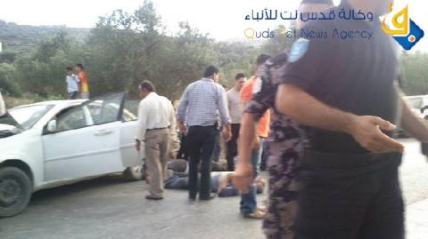 3 إصابات في حادث إنقلاب مركبة شرق ط‎ولكرم