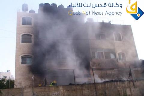 16 إصابة بحريق منزل في أبو ديس