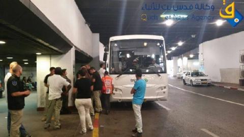 حريق مجمع الحافلات الإسرائيلية بسبب تماس كهربائي