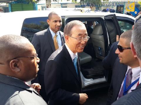 كي مون يدعو المانحين الدوليين إلى الوفاء بتعهداتهم المالية إزاء غزة
