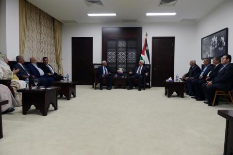 ابو مازن يؤكد أهمية الدعم العربي للقضية الفلسطينية