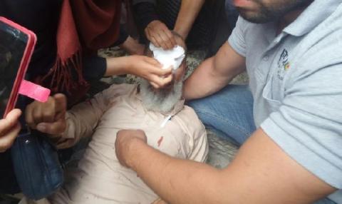 اصابة مسن باعتداء عليه في الأقصى