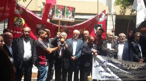 اللجنة الوطنية للدفاع عن الاسرى والمعتقلين تنظم اعتصام خميس الاسرى