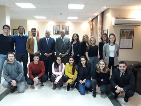 الشوبكي يستقبل مجموعة من طلبة العلوم السياسية من جامعة بوردو الفرنسية