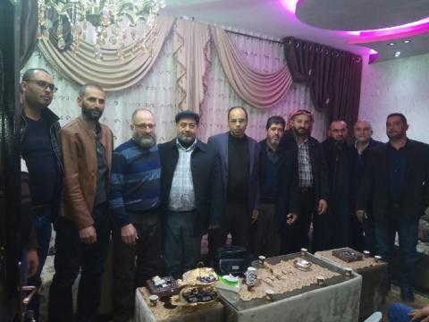 وفد من الجهاد يعزي آل الزواهرة في بيت لحم ويبارك بالإفراج للشيخ وحيد أبو مارية