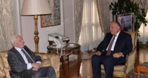 الأحمد يبحث ملف المصالحة مع وزير الخارجية المصري