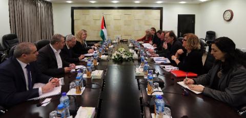 رصاص تبحث مع وفد أوروبي المقترح الفلسطيني لأولويات الشراكة الفلسطينية الأوروبية