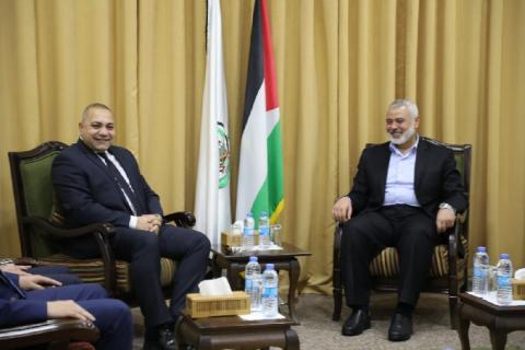 الوفد الأمنى المصرى يلتقى هنية