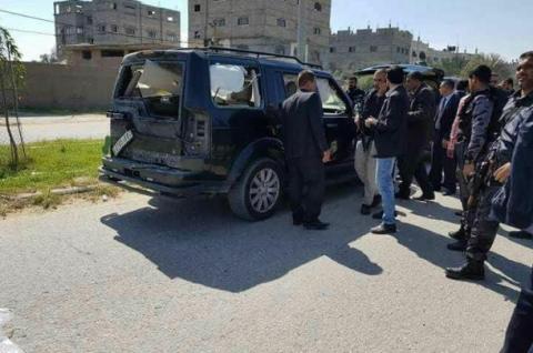 مسيرة ووقفة احتجاج في مخيم جنين تنديدا بمحاولة اغتيال الحمد الله وفرج