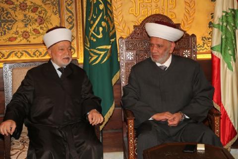 مفتي القدس حسين يزور مفتي الجمهورية اللبنانية دريان