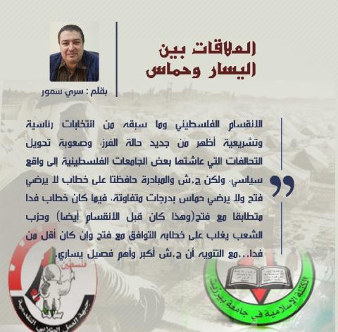 العلاقات بين اليسار وحماس عبر المراحل المختلفة