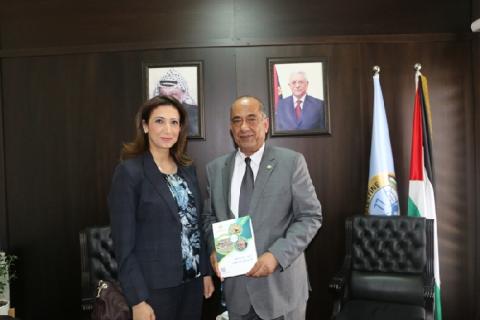 الشلالدة يبحث مع رئيس جهاز الاحصاء المركزي تعزيز التعاون