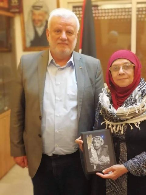 اللواء فتحي أبو العردات يلتقي مفوض التجمع الفلسطيني للوطن و الشتات في لبنان فتحية كريم