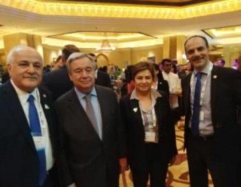 وفد فلسطين يلتقي غوتيريس في المؤتمر التحضيري للمناخ بابو ظبي
