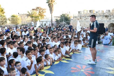 الالف المقدسيين يشاركون حصاد مخيم ريال مدريد بالقدس “الاكبر على مستوى العالم“