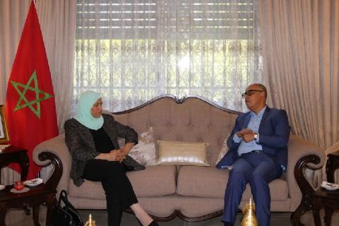 حمد تبحث سبل التعاون مع السفير المغربي