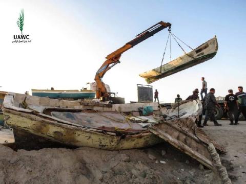 العمل الزراعي يبدأ بتأهيل 20 قارب صيد أفرج عنها مؤخرا من قبل قوات الاحتلال