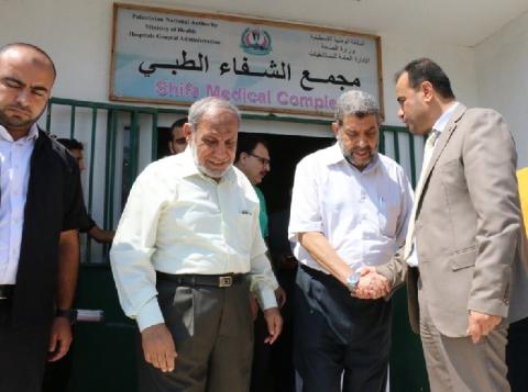 وفد برلماني يلتقي المدير الجديد لمستشفى الشفاء بغزة
