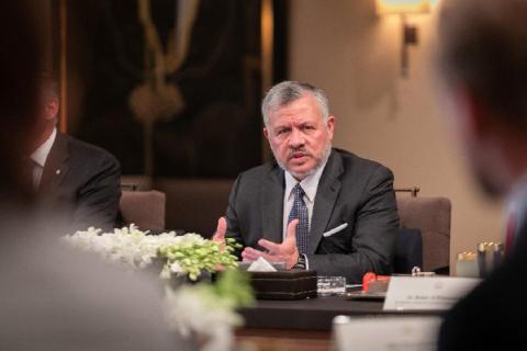 العاهل الأردني يؤكد ضرورة تكثيف الجهود للتوصل إلى سلام عادل