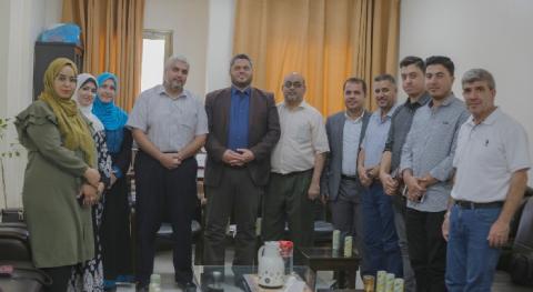 وفد من مهرجان العودة الدولي يزور المكتب الإعلامي الحكومي