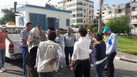 بلدية غزة تطلع وفداً دولياً على مشروع الطاقة البديلة لتغذية المرافق الحيوية