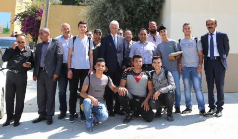 وزير التربية يتفقد مدرسة صناعية في قباطية ويواصل لقاءاته مع مديري المدارس