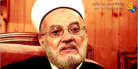 الشيخ عكرمة صبري يؤكد أهمية التلاحم الفلسطينى لنصرة الأقصى