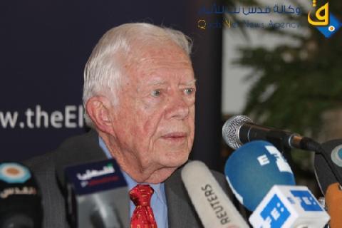كارتر يرحب بالقرار الفلسطيني الانضمام الى المنظمات الدولية