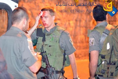 إصابة جندي بحجر في مواجهات شمال بيت لحم