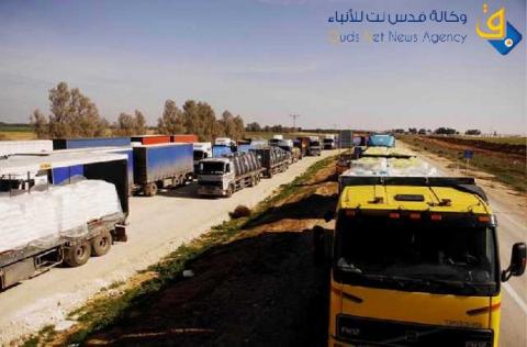 فتح معبر كرم ابو سالم لتصدير شاحنة الى اوروبا وادخال 240 الى غزة