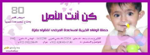 مستشفى الوفاء بغزة يطلق حملة خيرية لمساعدة المرضى الفقراء