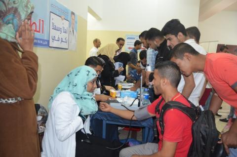 جامعة فلسطين تنظم يوماً طبياً مجانياً للطلبة وذويهم وأهالي مدينة الزهراء