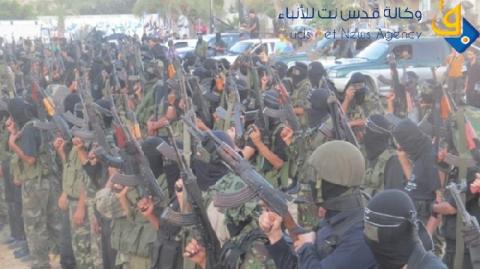 صور.. ألوية الناصر صلاح الدين تنظم عرض عسكري بغزة