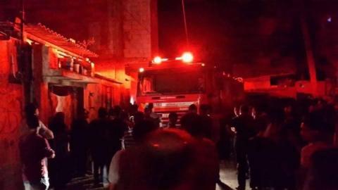 إصابة 5 مواطنين بينهم رضيع في حريقين بغزة