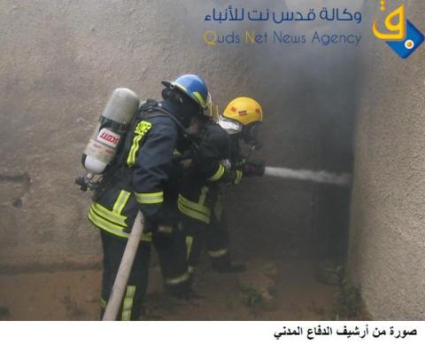 اصابة مواطن في حريق بالخليل