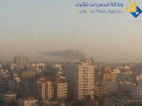 صورة.. انفجار داخلي شرق مدينة غزة دون اصابات