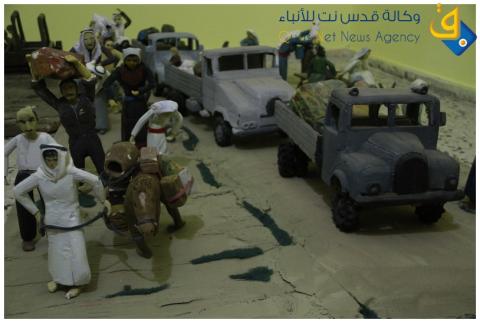 مجسمات من الطين تجسد ذكرى النكبة