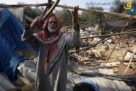 اثار مدمرة لقصف اسرائيلي لمزارع دواجن في قطاع غزة/ عدسة: عبد الرحيم الخطيب