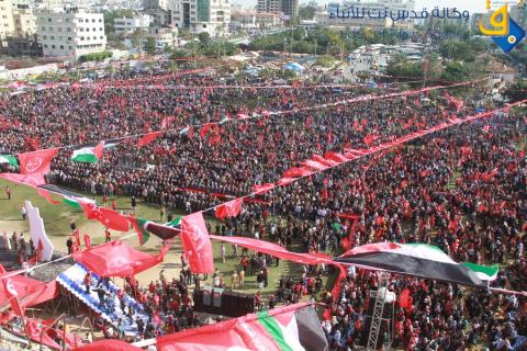 مهرجان إنطلاقة الجبهة الشعبية الـ46 على أرض الكتيبة بمدينة غزة