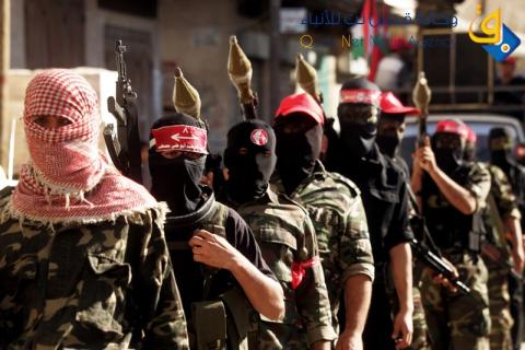 عرض عسكري للجبهة الشعبية في خان يونس بذكرى استشهاد القائد نضال سلامة/عدسة:عبد الرحيم الخطيب
