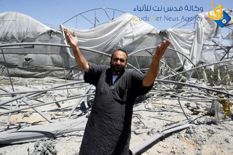 القصف الإسرائيلي لجنوب قطاع غزة بتاريخ: 14/5/2014 عدسة "عبد الرحيم الخطيب"