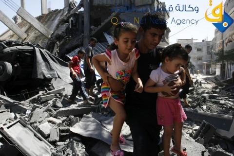 استهداف منزل آل الهمص في رفح / عدسة: عبد الرحيم الخطيب‎