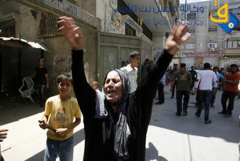 جماهير غفيرة تشيع جثامين الشهداء في خان يونس / عدسة: عبد الرحيم الخطيب‎