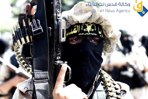 العرض العسكري لسرايا القدس الجناح المسلح للجهاد الإسلامي/ عدسة: سلطان ناصر
