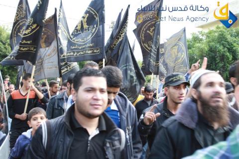 مسير لحركة الجهاد الإسلامي/ عدسة: أحمد عيسى
