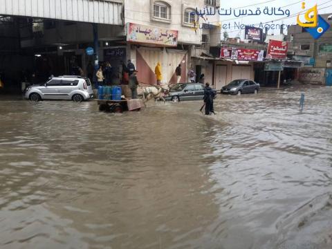 أمطار غزيرة في غزة
