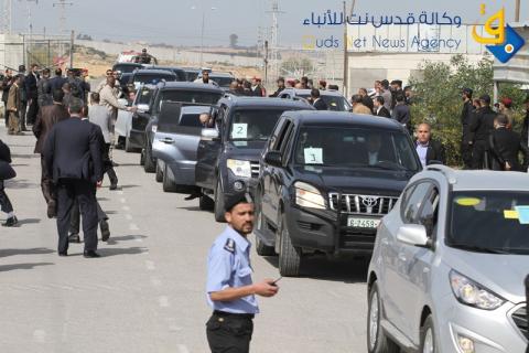 وصول رئيس الوزراء الفلسطيني رامي الحمدالله إلى قطاع غزة/ عدسة: محمود عيسى