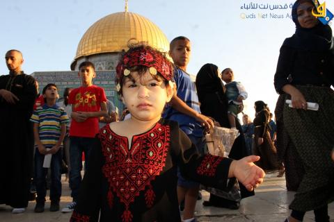 اجواء عيد الفطر في رحاب المسجد الاقصى